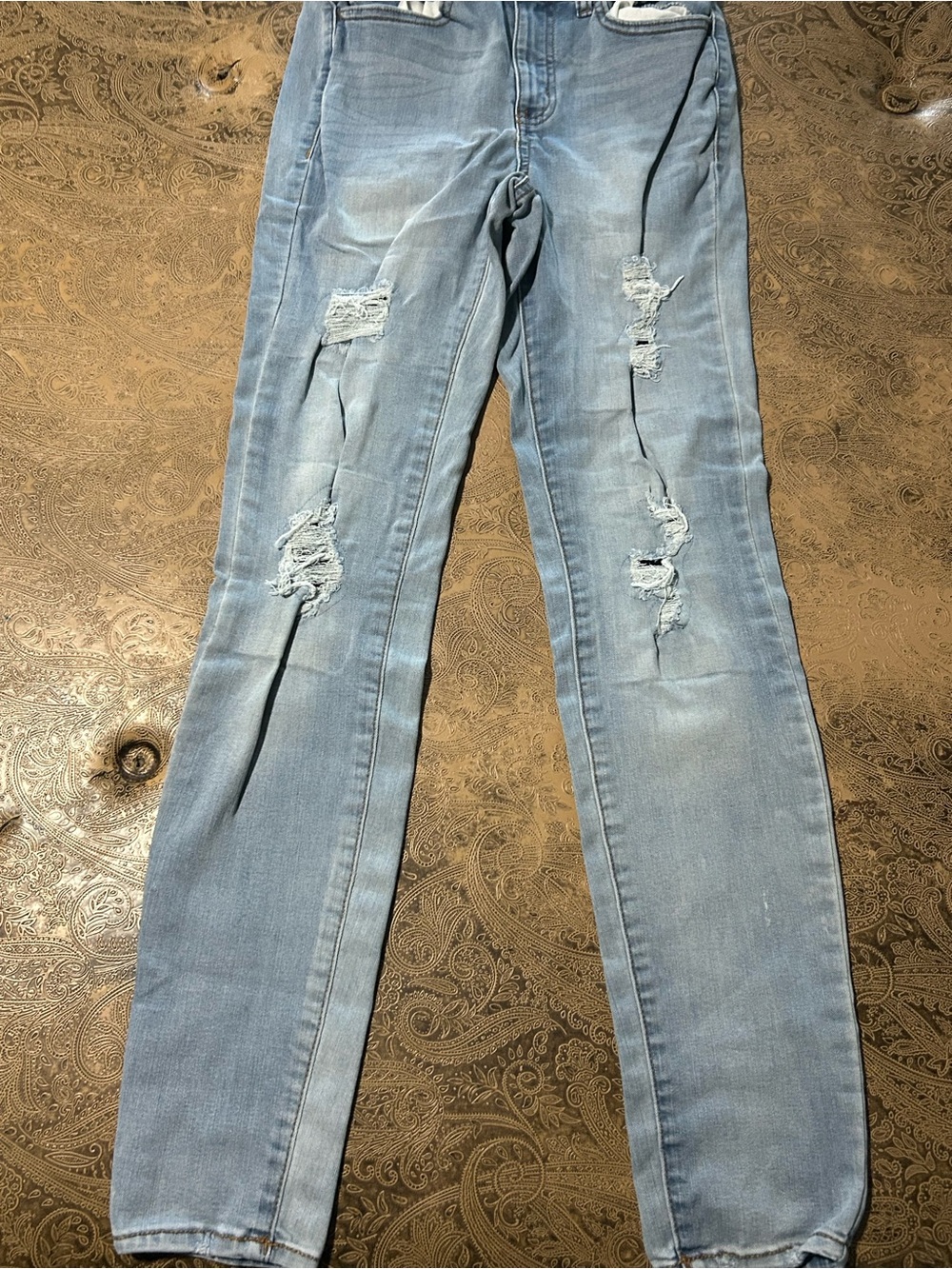 SO Light Blue Distressed Skinny Jeans